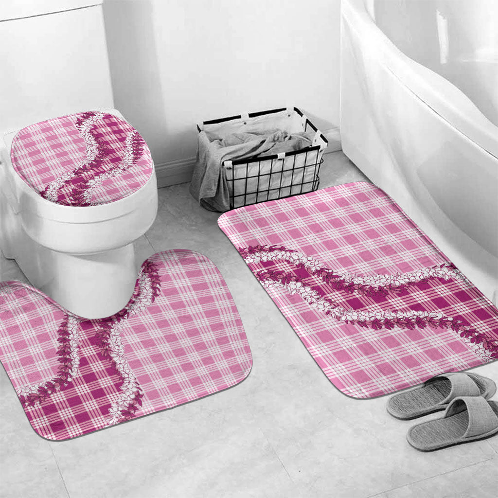 Pink Hawaii Palaka Bathroom Set Hawaiian Honohono Lei