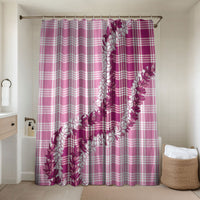 Pink Hawaii Palaka Bathroom Set Hawaiian Honohono Lei