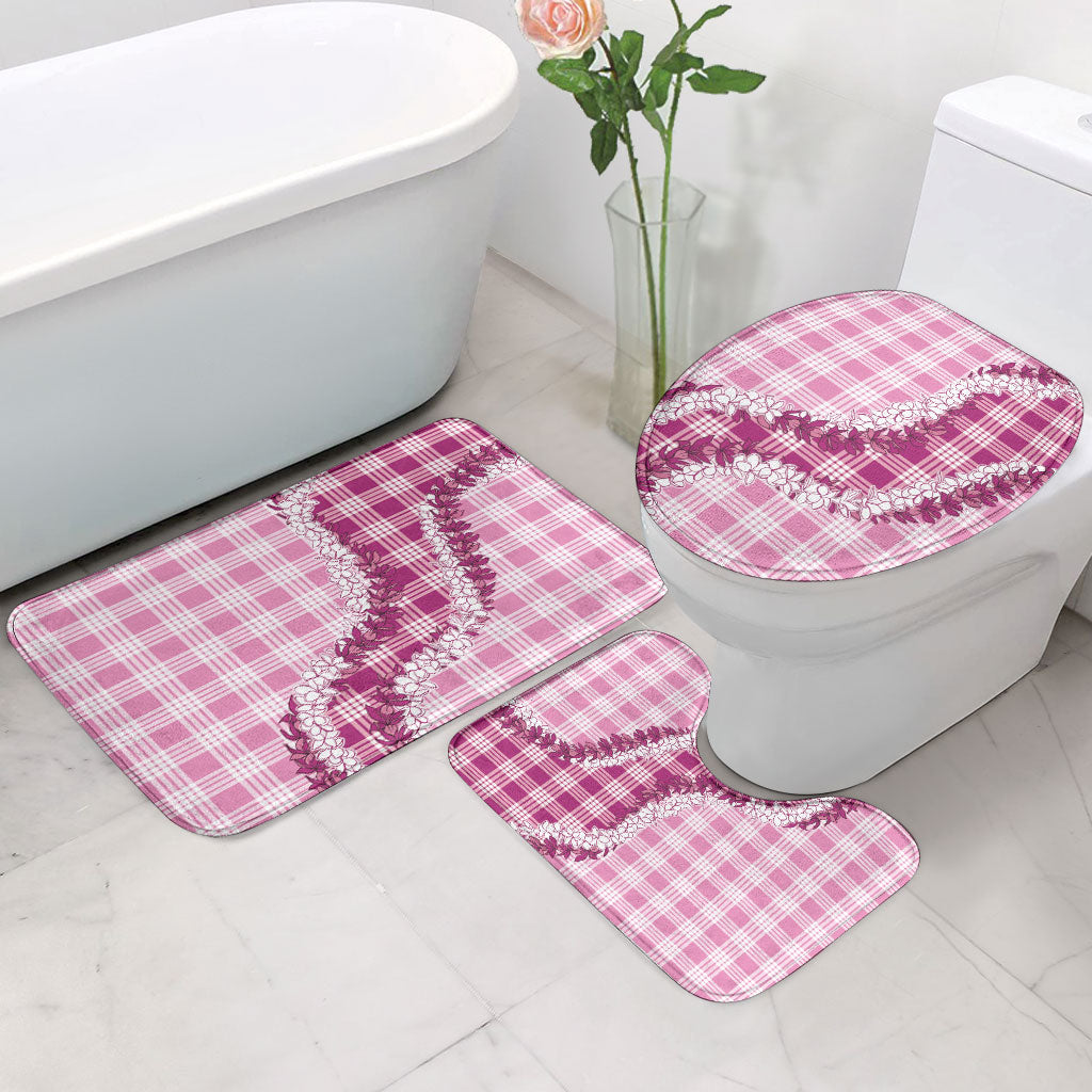 Pink Hawaii Palaka Bathroom Set Hawaiian Honohono Lei