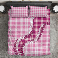 Pink Hawaii Palaka Bedding Set Hawaiian Honohono Lei LT05 Pink - Polynesian Pride