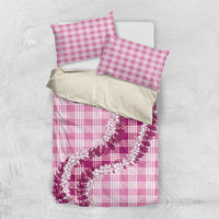 Pink Hawaii Palaka Bedding Set Hawaiian Honohono Lei LT05 US Twin 172cm x 218cm Pink - Polynesian Pride