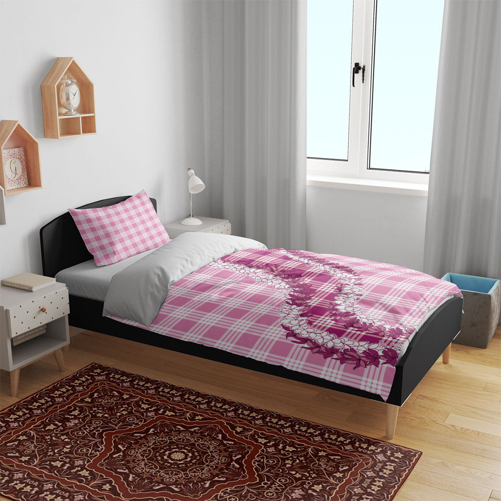 Pink Hawaii Palaka Bedding Set Hawaiian Honohono Lei LT05 - Polynesian Pride