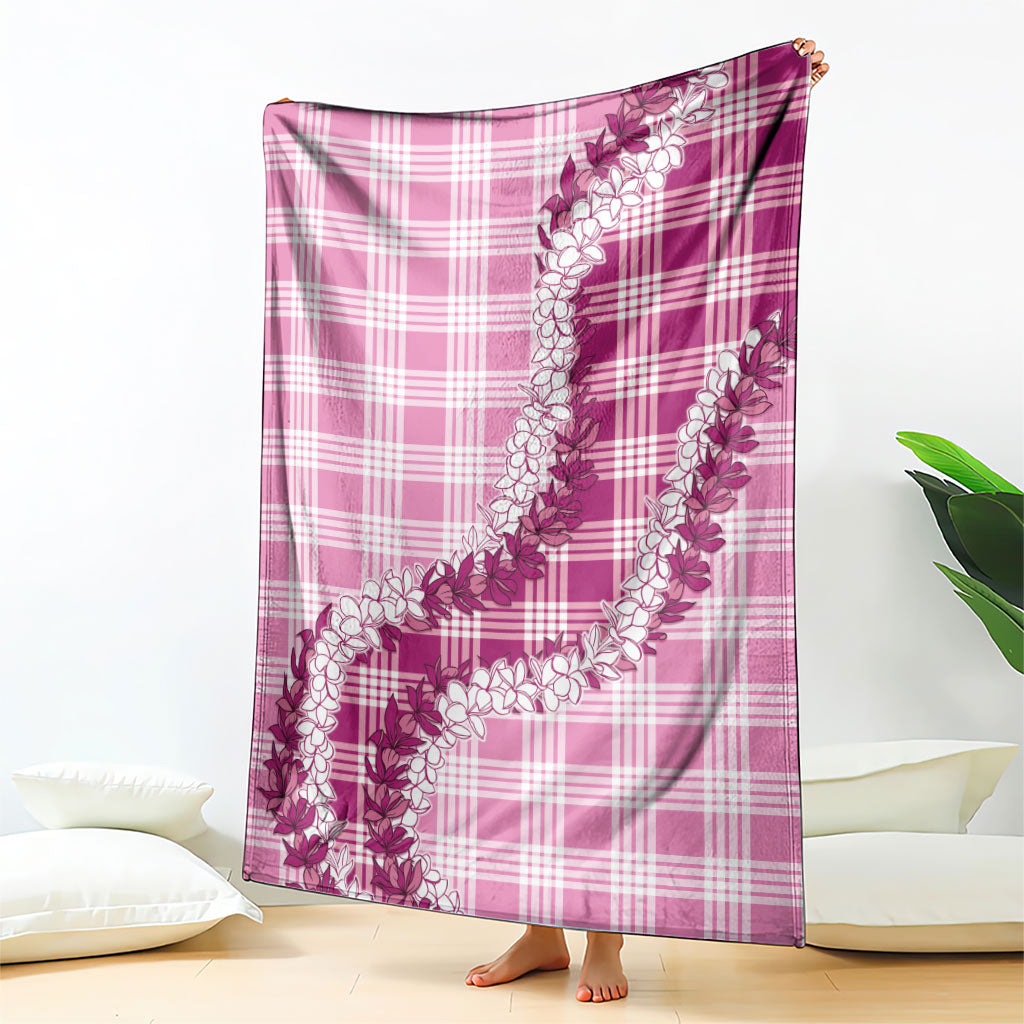Pink Hawaii Palaka Blanket Hawaiian Honohono Lei LT05 - Polynesian Pride