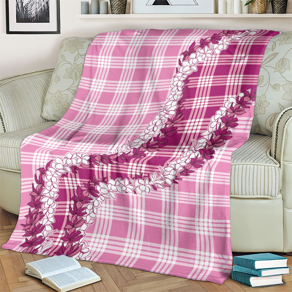 Pink Hawaii Palaka Blanket Hawaiian Honohono Lei LT05 - Polynesian Pride