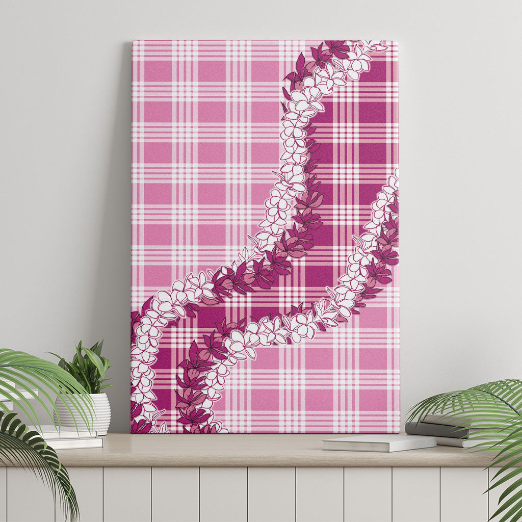 Pink Hawaii Palaka Canvas Wall Art Hawaiian Honohono Lei LT05 - Polynesian Pride