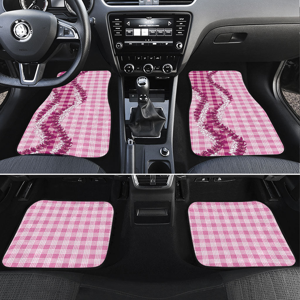 Pink Hawaii Palaka Car Mats Hawaiian Honohono Lei