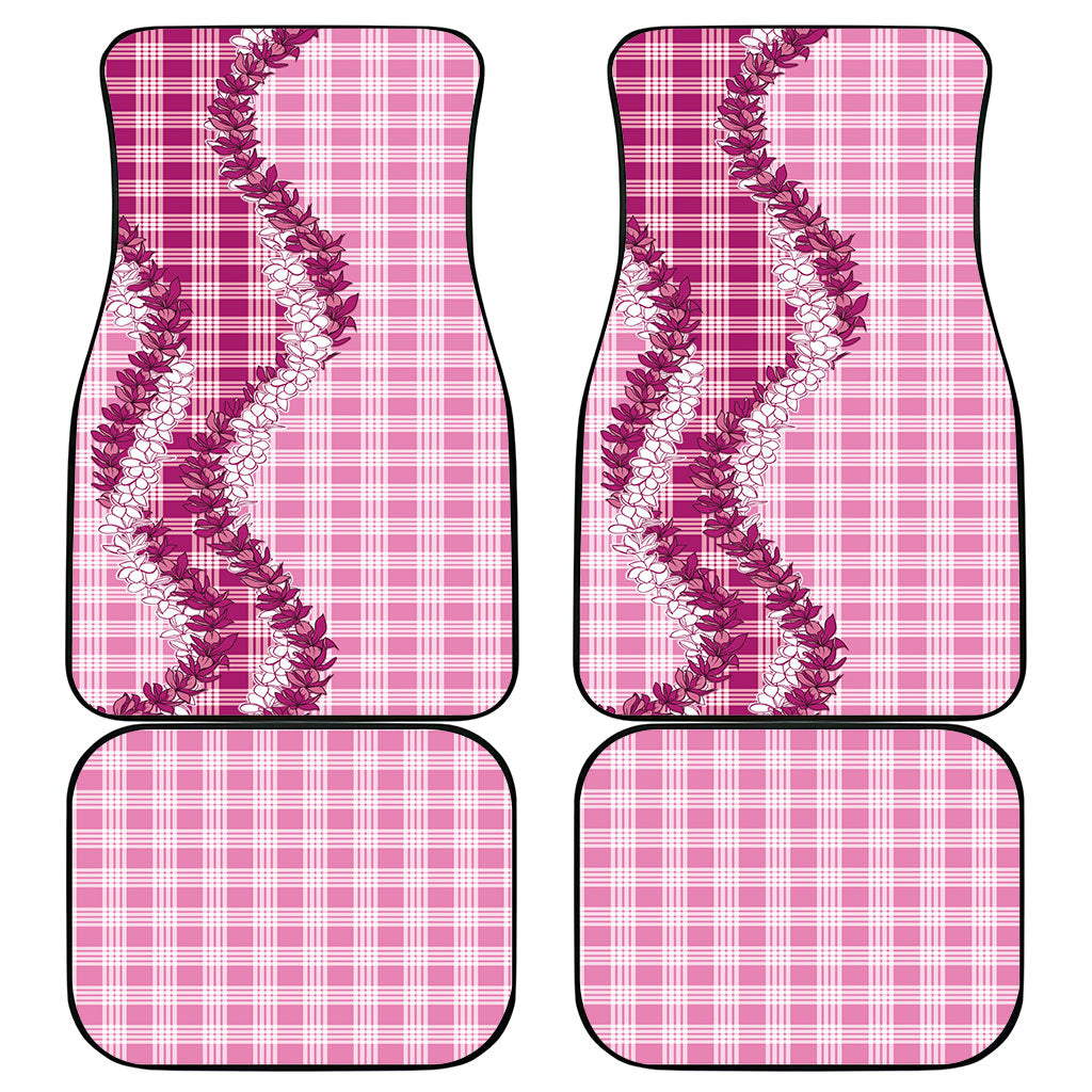 Pink Hawaii Palaka Car Mats Hawaiian Honohono Lei
