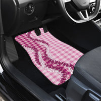 Pink Hawaii Palaka Car Mats Hawaiian Honohono Lei