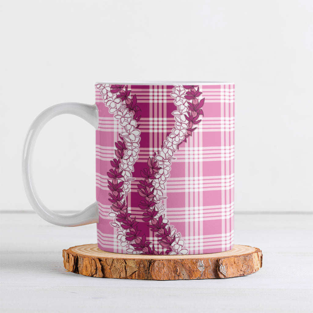 Pink Hawaii Palaka Ceramic Mug Hawaiian Honohono Lei LT05 Pink - Polynesian Pride