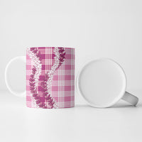 Pink Hawaii Palaka Ceramic Mug Hawaiian Honohono Lei LT05 - Polynesian Pride