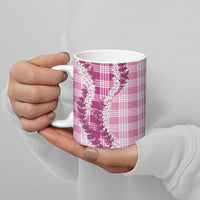 Pink Hawaii Palaka Ceramic Mug Hawaiian Honohono Lei LT05 - Polynesian Pride