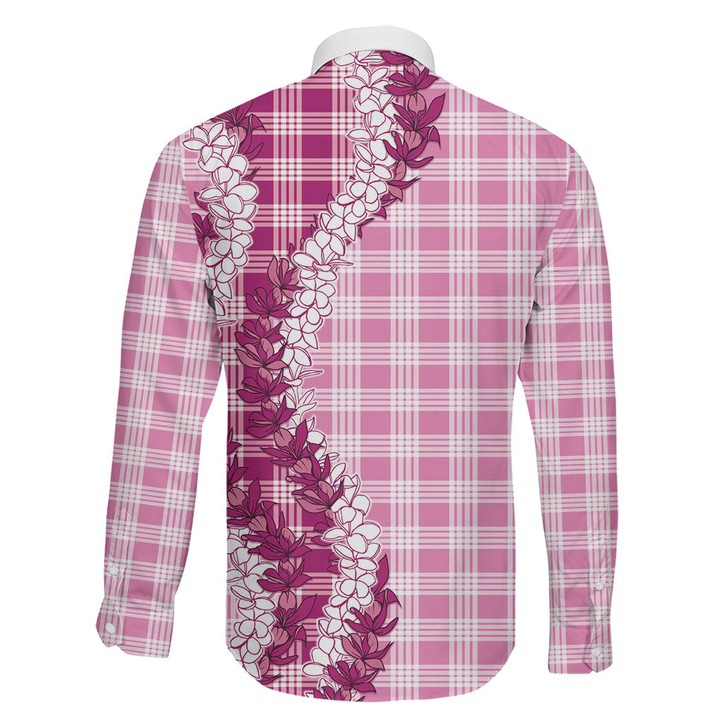 Pink Hawaii Palaka Family Matching Tank Maxi Dress and Hawaiian Shirt Hawaiian Honohono Lei