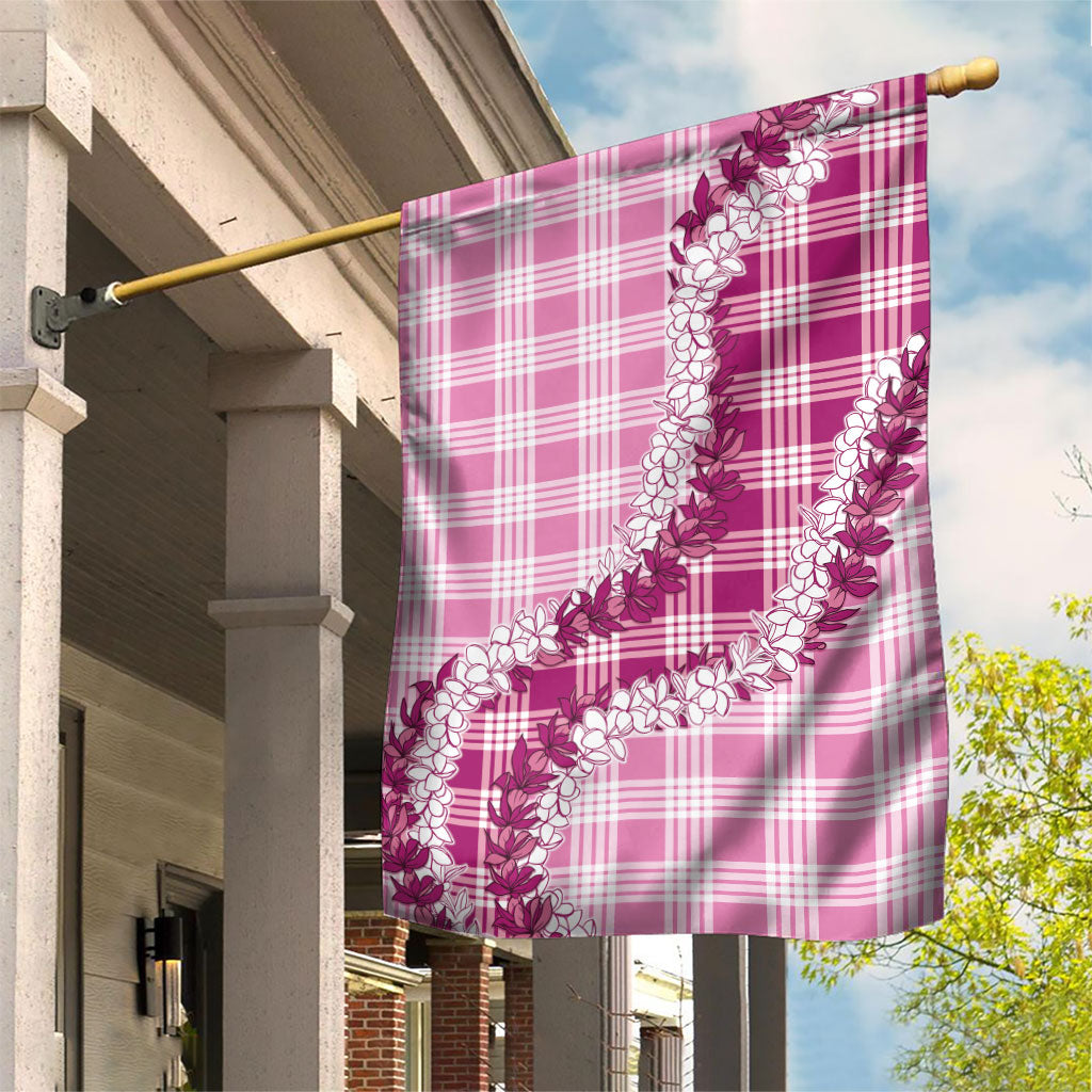 Pink Hawaii Palaka Garden Flag Hawaiian Honohono Lei LT05 House Flag Pink - Polynesian Pride
