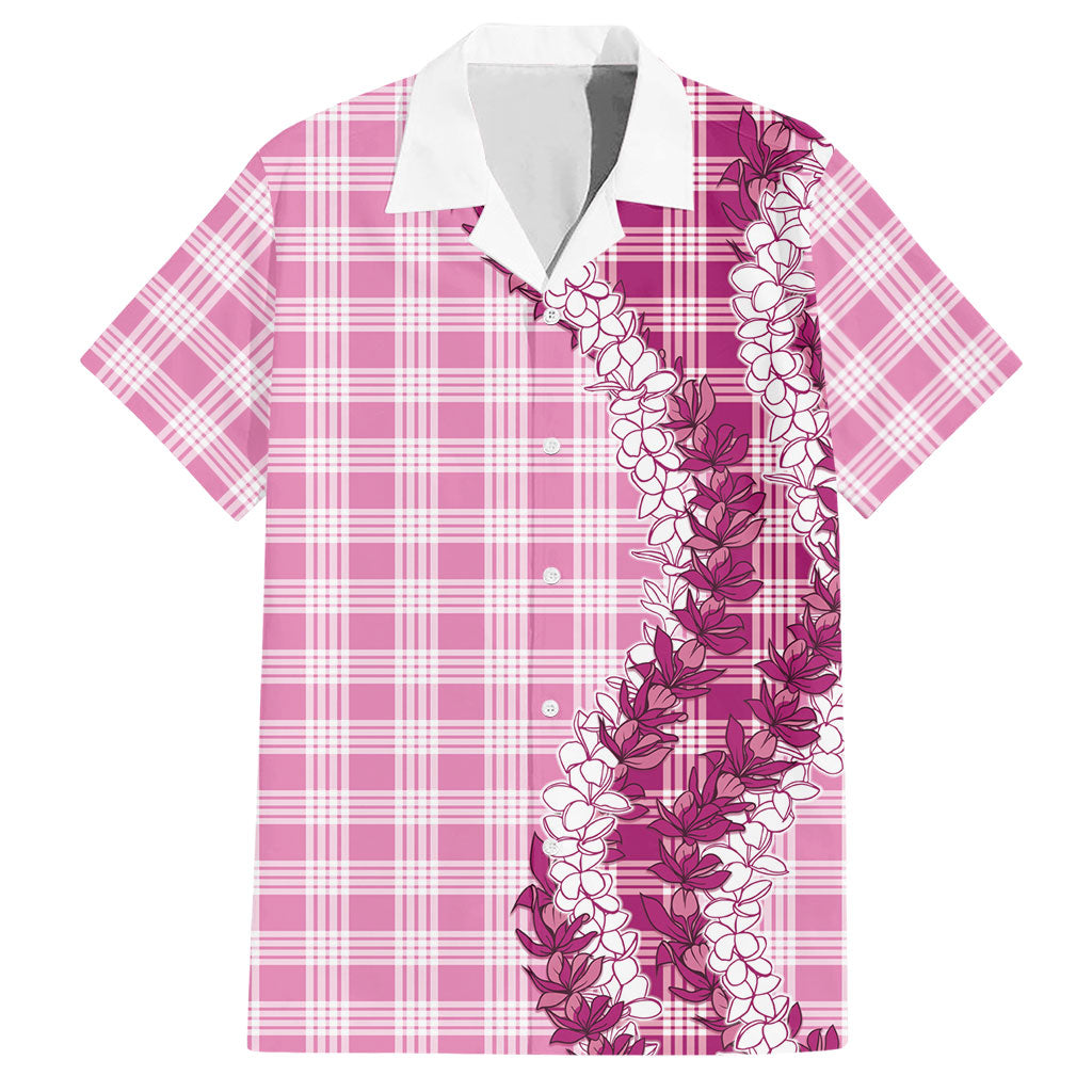 Pink Hawaii Palaka Hawaiian Shirt Hawaiian Honohono Lei LT05 Pink - Polynesian Pride