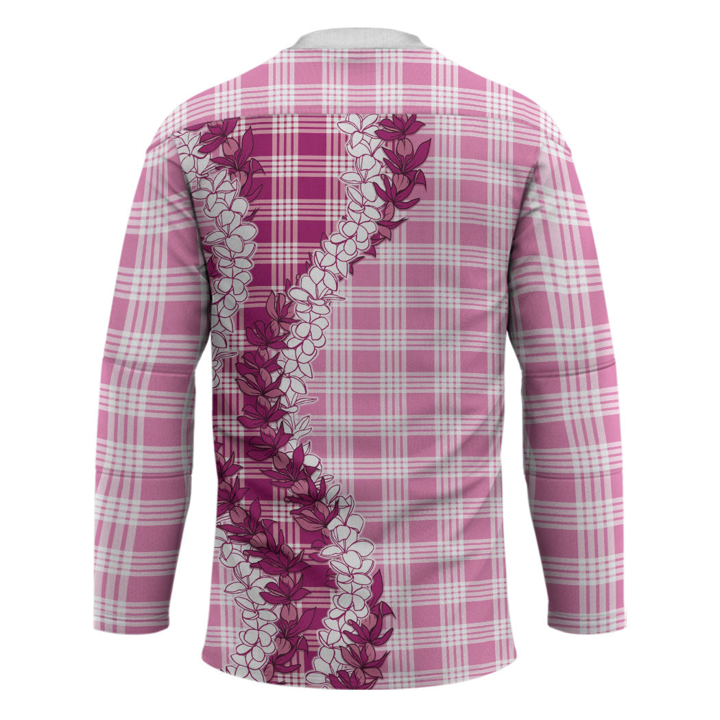 Pink Hawaii Palaka Hockey Jersey Hawaiian Honohono Lei LT05 - Polynesian Pride