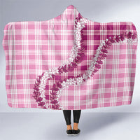Pink Hawaii Palaka Hooded Blanket Hawaiian Honohono Lei LT05 One Size Pink - Polynesian Pride