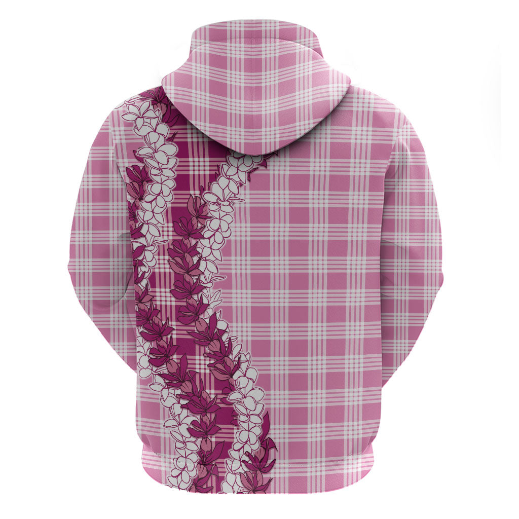 Pink Hawaii Palaka Hoodie Hawaiian Honohono Lei LT05 - Polynesian Pride