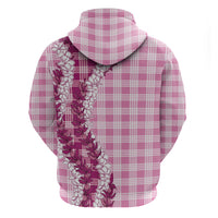 Pink Hawaii Palaka Hoodie Hawaiian Honohono Lei LT05 - Polynesian Pride