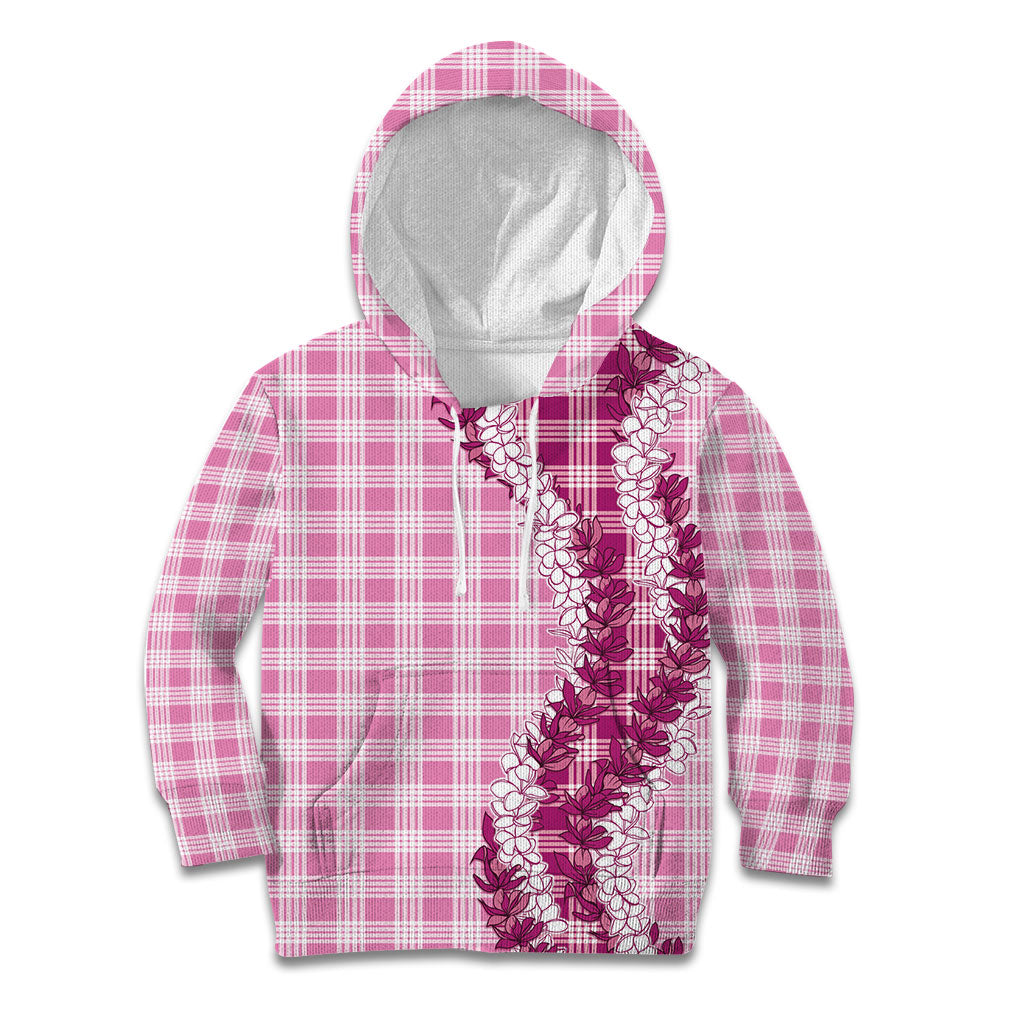 Pink Hawaii Palaka Kid Hoodie Hawaiian Honohono Lei LT05 Hoodie Pink - Polynesian Pride