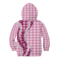 Pink Hawaii Palaka Kid Hoodie Hawaiian Honohono Lei LT05 - Polynesian Pride