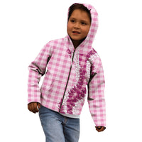 Pink Hawaii Palaka Kid Hoodie Hawaiian Honohono Lei LT05 - Polynesian Pride