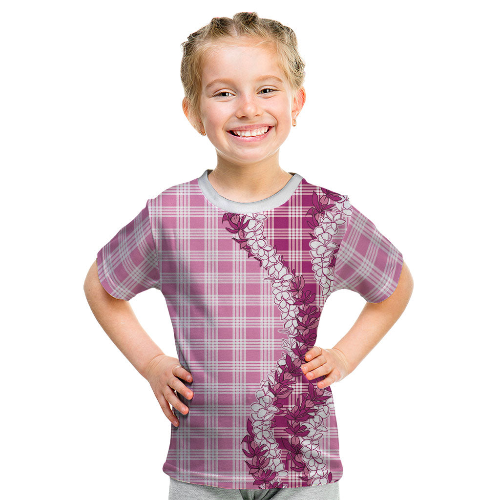 Pink Hawaii Palaka Kid T Shirt Hawaiian Honohono Lei