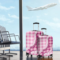 Pink Hawaii Palaka Luggage Cover Hawaiian Honohono Lei LT05 - Polynesian Pride