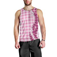 Pink Hawaii Palaka Men Tank Top Hawaiian Honohono Lei LT05 - Polynesian Pride