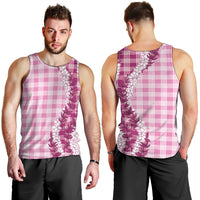 Pink Hawaii Palaka Men Tank Top Hawaiian Honohono Lei LT05 - Polynesian Pride