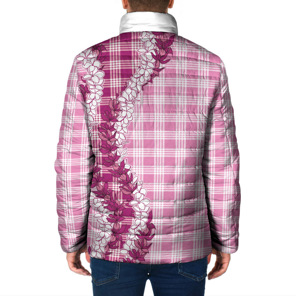 Pink Hawaii Palaka Padded Jacket Hawaiian Honohono Lei LT05 - Polynesian Pride