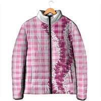 Pink Hawaii Palaka Padded Jacket Hawaiian Honohono Lei LT05 - Polynesian Pride