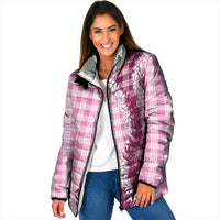 Pink Hawaii Palaka Padded Jacket Hawaiian Honohono Lei LT05 Women Pink - Polynesian Pride