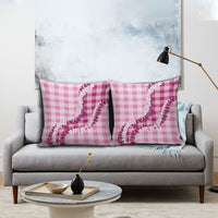 Pink Hawaii Palaka Pillow Cover Hawaiian Honohono Lei LT05 - Polynesian Pride