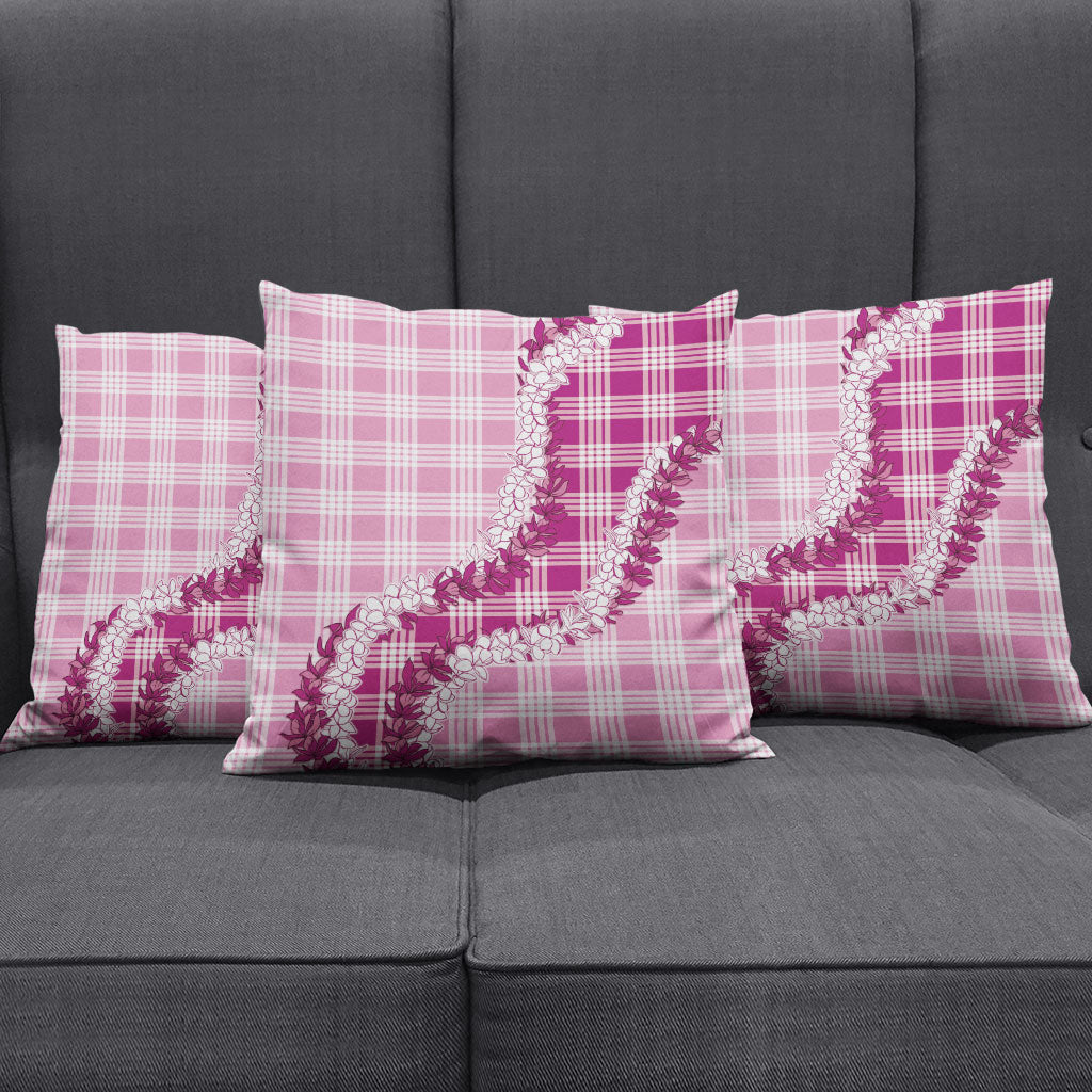 Pink Hawaii Palaka Pillow Cover Hawaiian Honohono Lei LT05 - Polynesian Pride