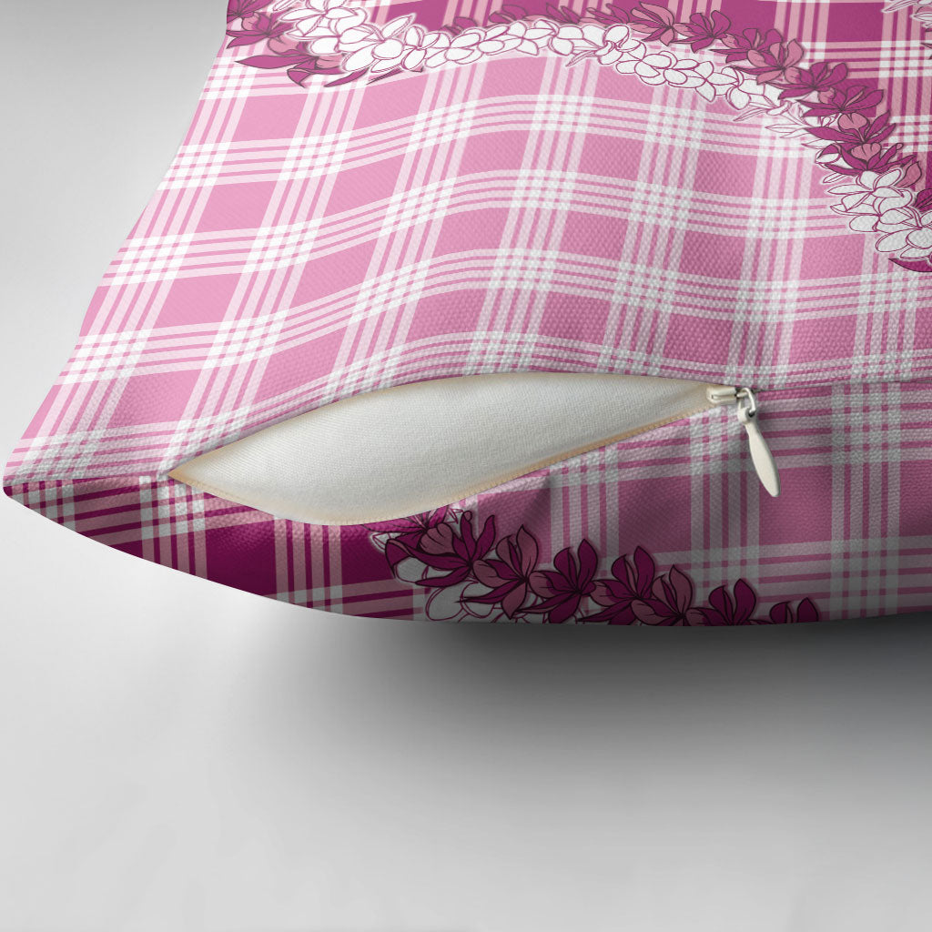 Pink Hawaii Palaka Pillow Cover Hawaiian Honohono Lei LT05 - Polynesian Pride