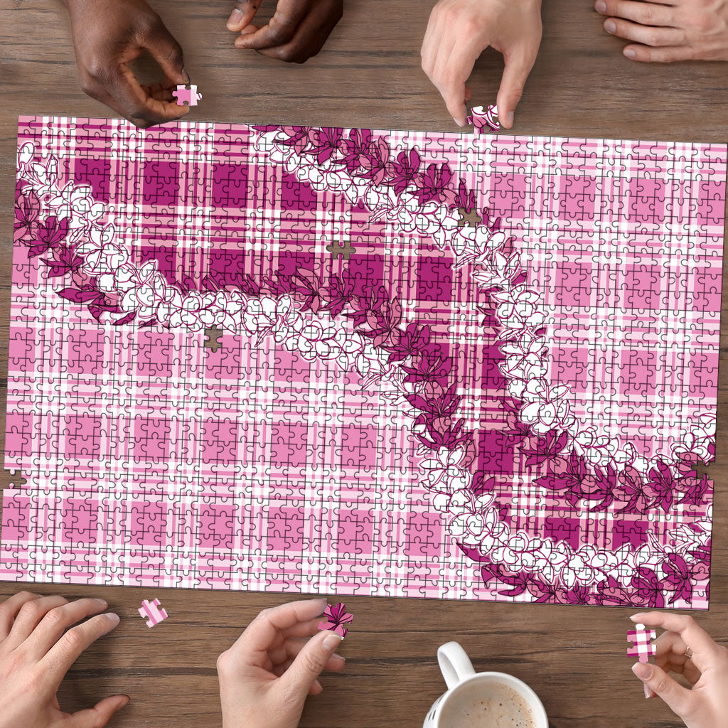Pink Hawaii Palaka Puzzle Hawaiian Honohono Lei LT05 - Polynesian Pride