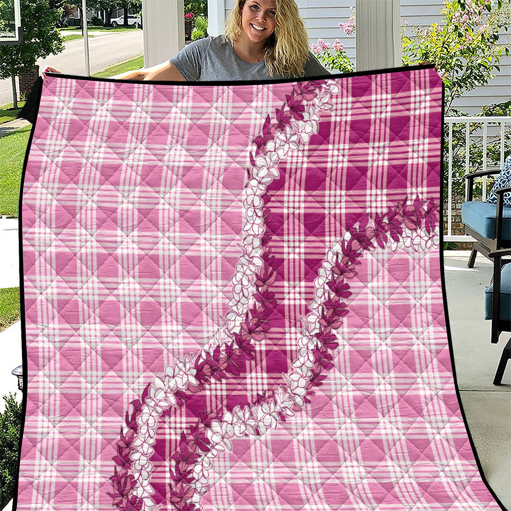 Pink Hawaii Palaka Quilt Hawaiian Honohono Lei LT05 Pink - Polynesian Pride