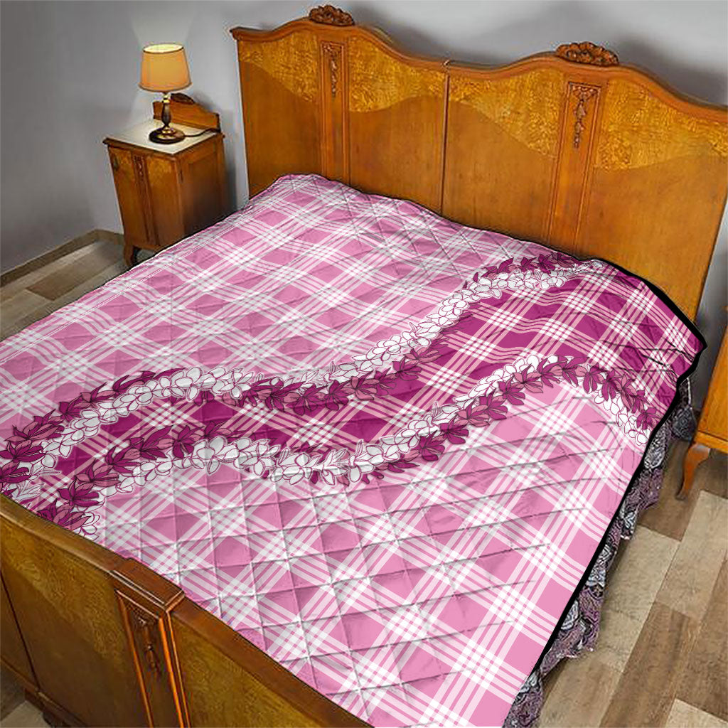 Pink Hawaii Palaka Quilt Hawaiian Honohono Lei LT05 - Polynesian Pride