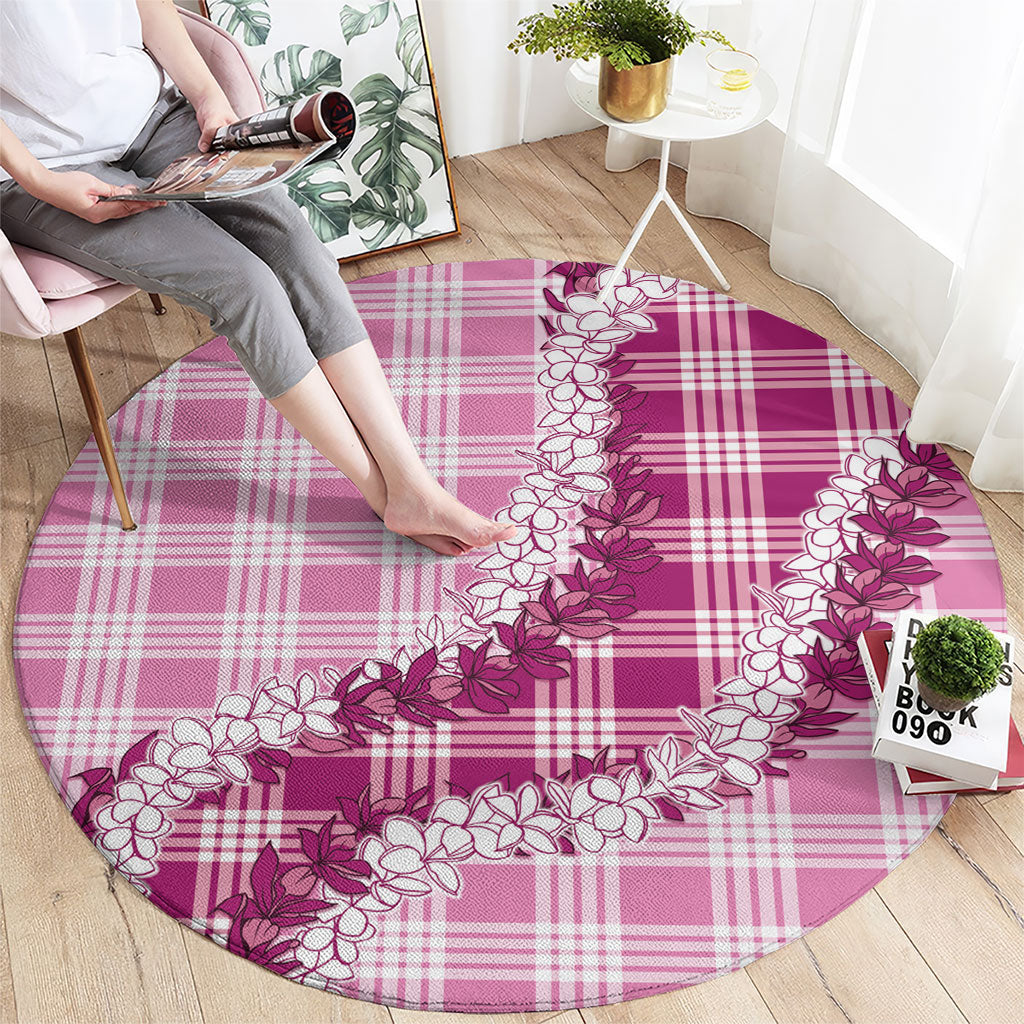 Pink Hawaii Palaka Round Carpet Hawaiian Honohono Lei LT05 - Polynesian Pride