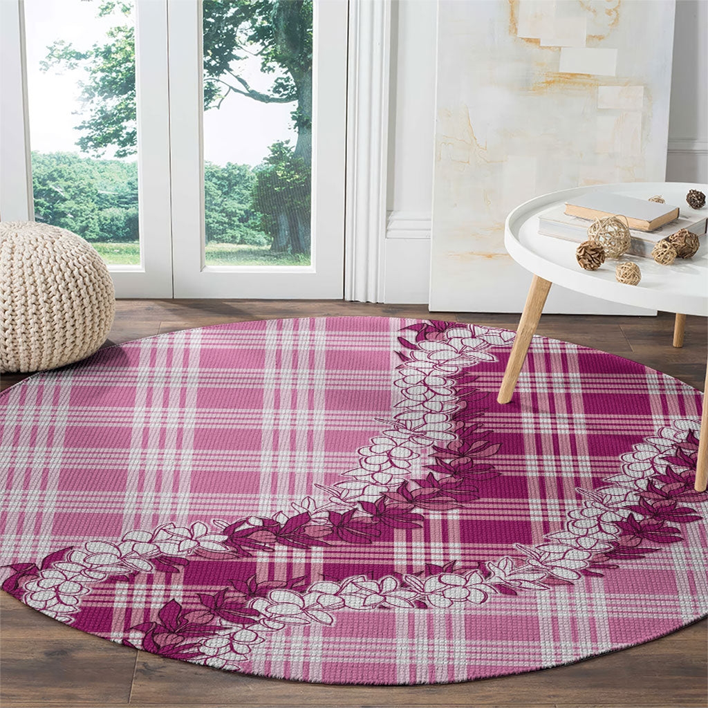 Pink Hawaii Palaka Round Carpet Hawaiian Honohono Lei LT05 - Polynesian Pride