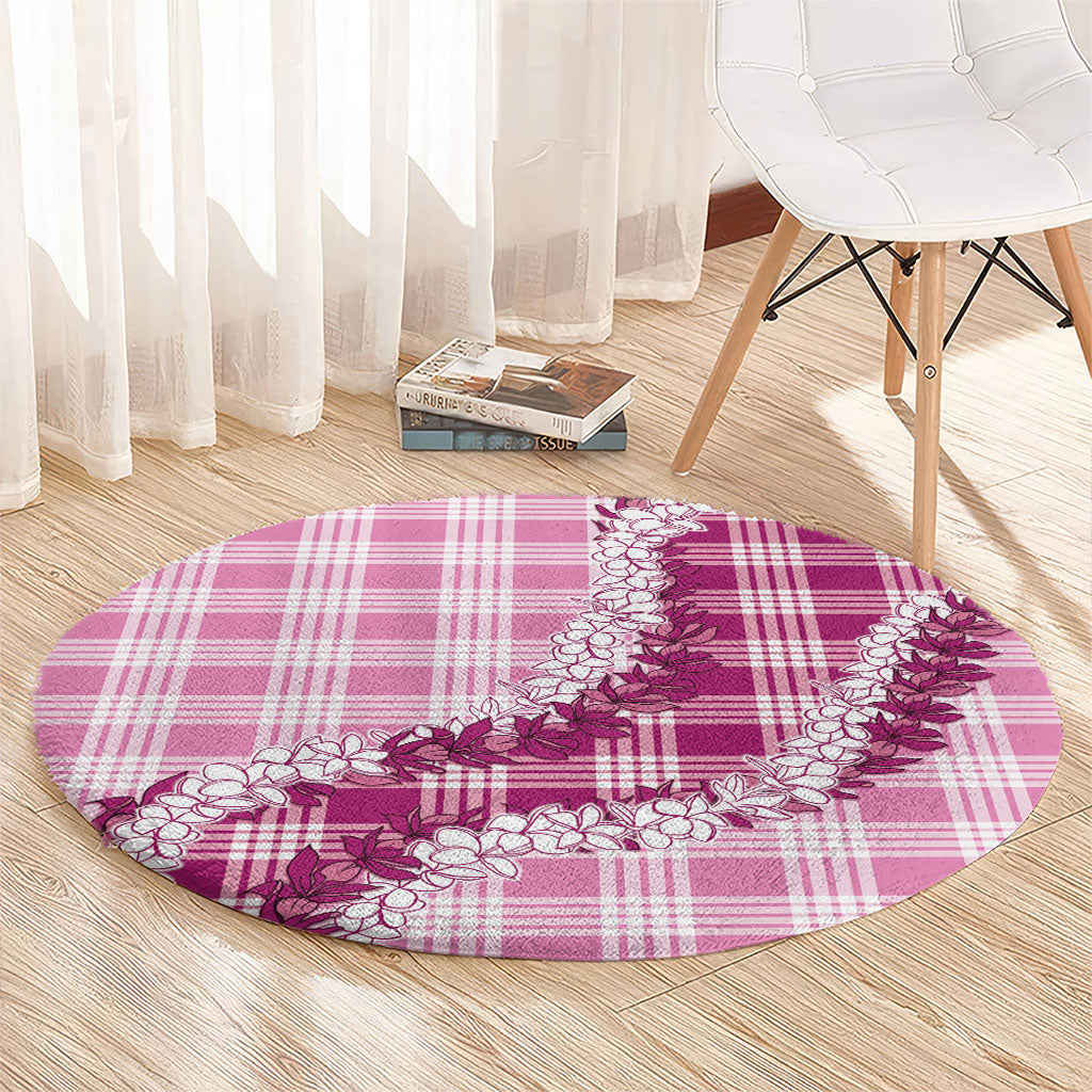 Pink Hawaii Palaka Round Carpet Hawaiian Honohono Lei LT05 - Polynesian Pride