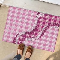 Pink Hawaii Palaka Rubber Doormat Hawaiian Honohono Lei LT05 - Polynesian Pride