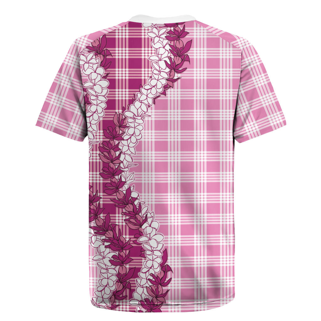 Pink Hawaii Palaka Rugby Jersey Hawaiian Honohono Lei LT05 - Polynesian Pride