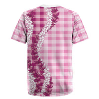 Pink Hawaii Palaka Rugby Jersey Hawaiian Honohono Lei LT05 - Polynesian Pride