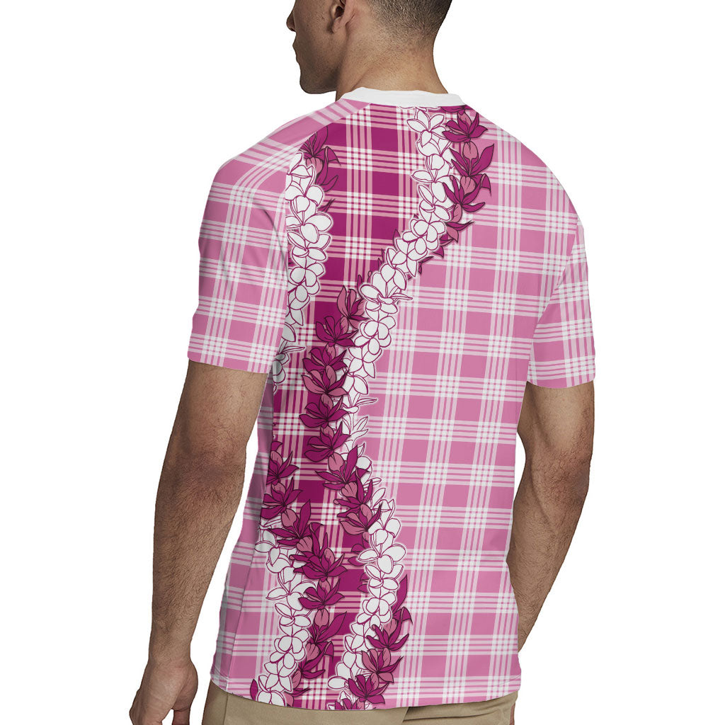 Pink Hawaii Palaka Rugby Jersey Hawaiian Honohono Lei LT05 - Polynesian Pride