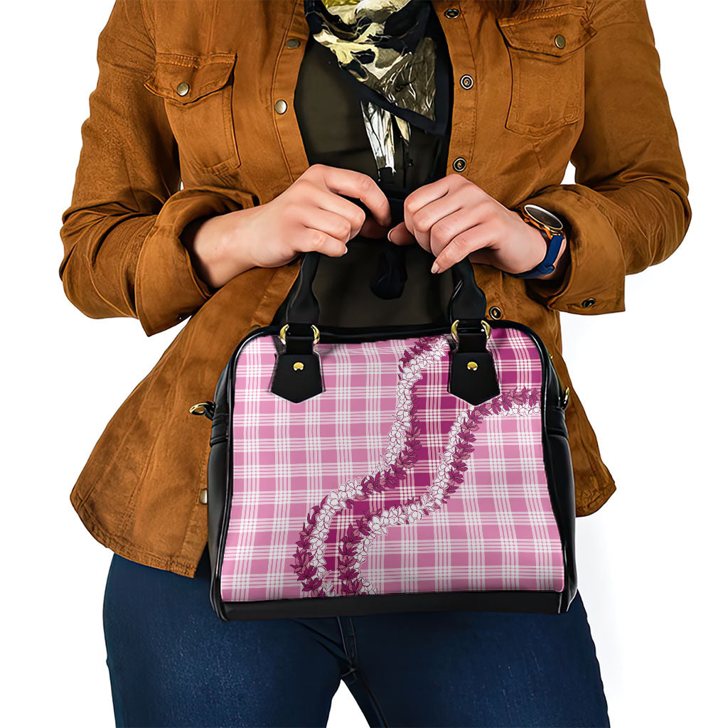 Pink Hawaii Palaka Shoulder Handbag Hawaiian Honohono Lei LT05 - Polynesian Pride