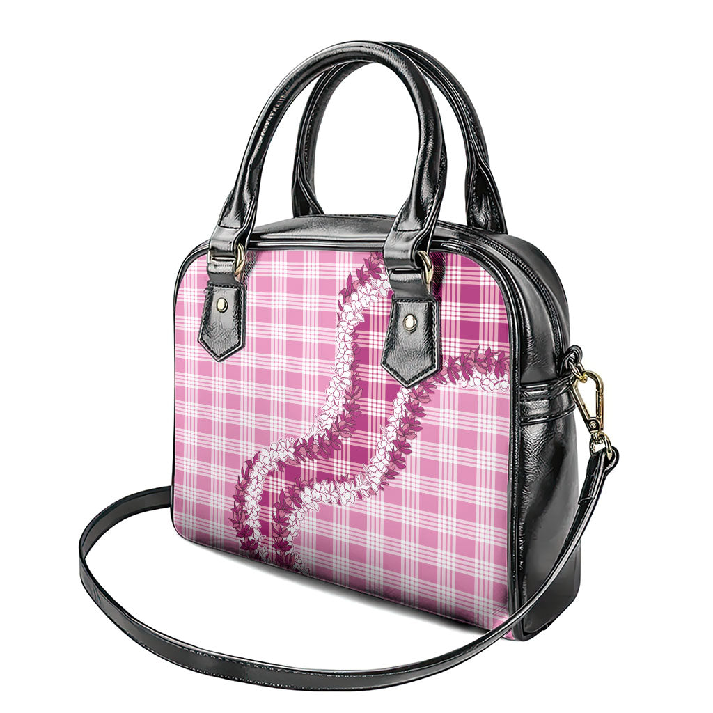 Pink Hawaii Palaka Shoulder Handbag Hawaiian Honohono Lei LT05 - Polynesian Pride