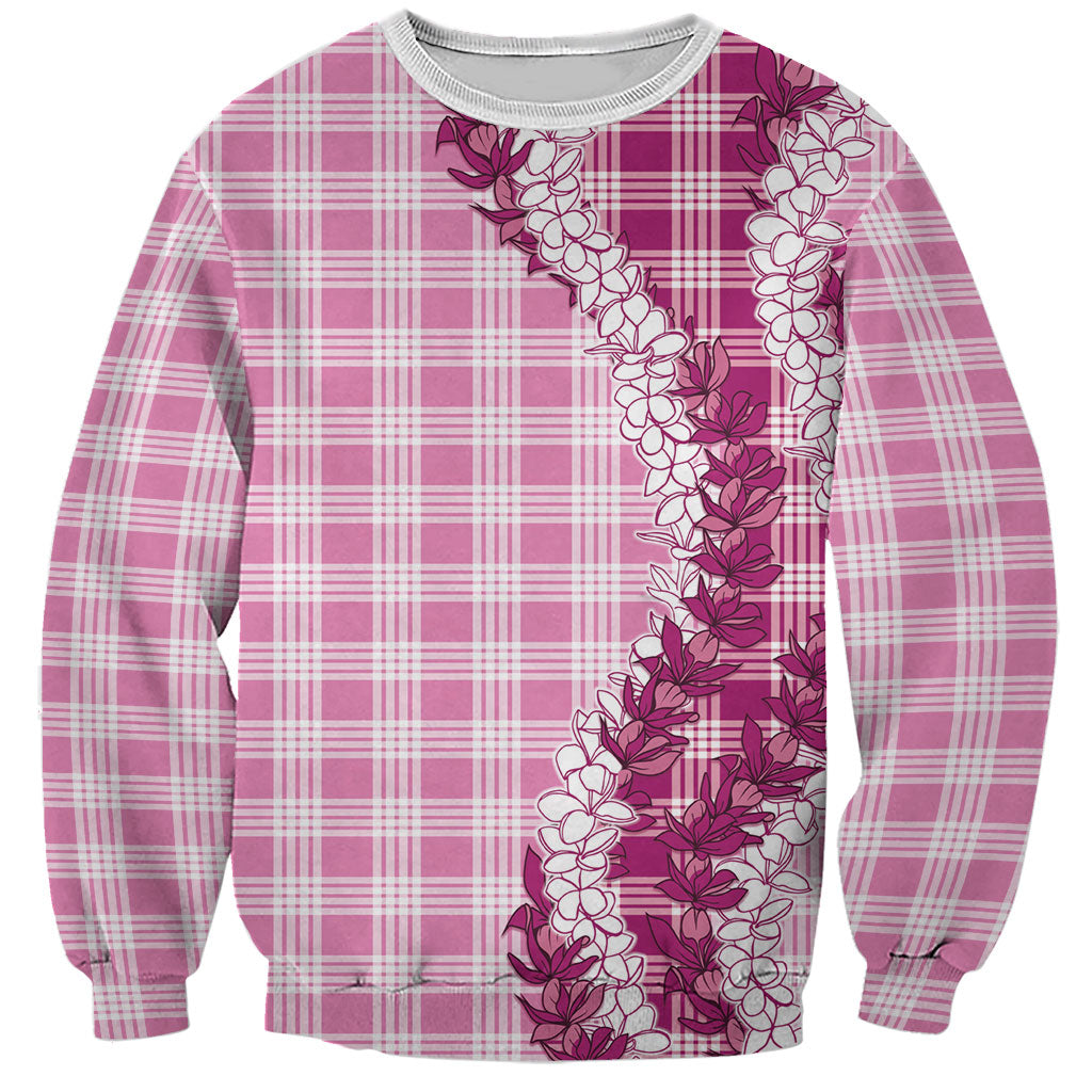Pink Hawaii Palaka Sweatshirt Hawaiian Honohono Lei LT05 Unisex Pink - Polynesian Pride
