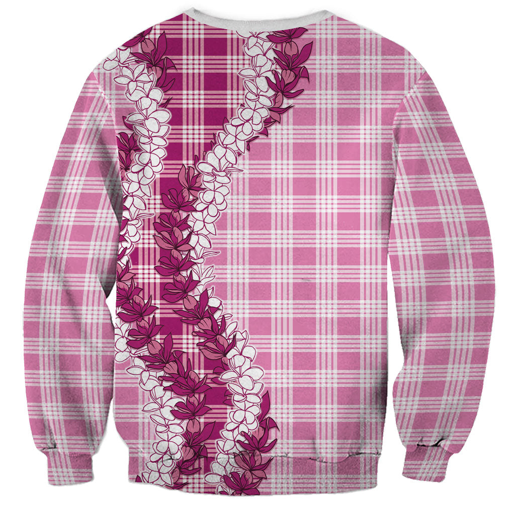 Pink Hawaii Palaka Sweatshirt Hawaiian Honohono Lei LT05 - Polynesian Pride