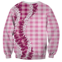 Pink Hawaii Palaka Sweatshirt Hawaiian Honohono Lei LT05 - Polynesian Pride